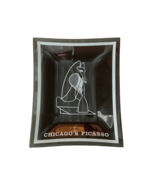 Vintage Chicago&#39;s Picasso Statue Smoke Glass MCM Mini Tray Trinket Jewelry - $27.44 CAD