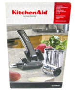 New Open Box KitchenAid Gourmet Rotary Grater W/3 Drums in Black - $23.74