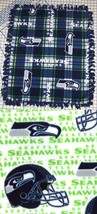 Seattle Seahawks Baby Blanket Fleece Pet Lap Blue Lime 30&quot; x 24&quot; NFL Foo... - £33.79 GBP