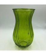 Vintage Green Glass Flower Plant Vase Indoor Tabletop Display Collectibl... - £20.23 GBP