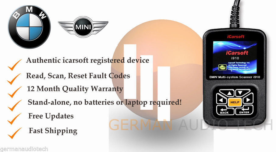 BMW MINI iCarsoft i910-II OBD2 DIAGNOSTIC SCANNER TOOL READER RESET ERAS... - $149.95