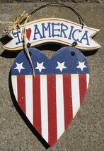 A206-I Love America Heart Patriotic Heart  - £6.39 GBP