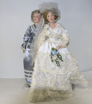 Danbury Mint Porcelain Dolls &quot;Wedding Day Final Touches&quot; Original Box - Lot of 2 - £47.12 GBP