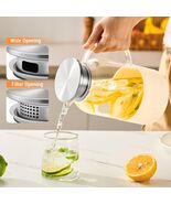 61oz Glass Water Pitcher with Silicone Bottom,Stainless Steel Lid ( yell... - €12,89 EUR
