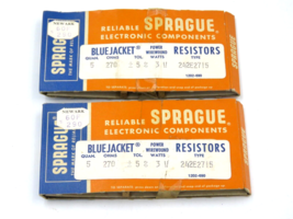 10 NOS NIB Vintage Sprague 270 ohm 3 watt 3W Bluejacket Resistors 5% - $29.65