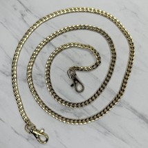 Gold Tone Flat Chain Link Purse Handbag Bag Replacement Strap - £14.01 GBP