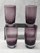 PIER 1 IMPORTS 5.75&quot; Iced Tea Soda Glass Amethyst Ribbed Swirl - UNUSED ... - $33.64