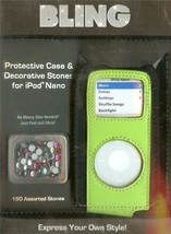 Bling for Apple Ipod Nano Case Decorative Stones DIY Sticks on Green - $5.94