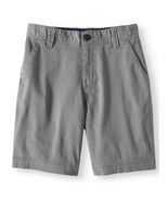 Wonder Nation Boys Flat Front Shorts Size 7 Grey School Uniform Approved NEW - $14.23