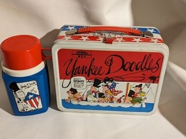 Vintage Yankee Doodles Boîte à Lunch Et 8 OZ Thermos Ensemble Métal La T... - $1,339.87 MXN