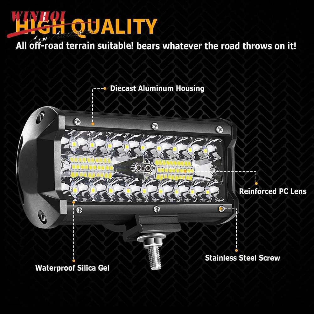 Sporting Car LED Light Bar Offroad 4x4 Spotlights Fog Lamp 12V 24V Diode Headlig - £32.87 GBP