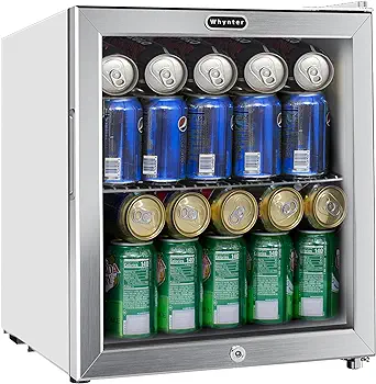 Whynter BR-062WS Stainless Steel Beverage Refrigerator with Lock, 62 Can... - $333.99