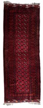 Handmade Vintage Afghan Ersari Runner 3.5&#39; x 9.2&#39; (108cm x 282cm), 1960s... - $786.05