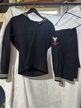 Vintage US Navy Naval Wool Uniform Photographers Mate Jacket and Pants - $69.29