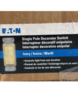 Qty 50 Eaton 7501V Decorator Switches, 15A, Single-Pole, 120V-277V, Ivory - $75.99