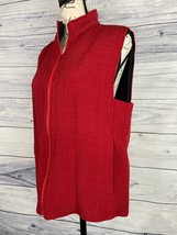 Chicos 1 Silk Zip Vest Womens M Lined Crinkle Pockets Soft Sleeveless Mock Neck - £10.57 GBP