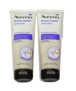 2 Aveeno Stress Relief Body Scrub Exfoliates Calms 8oz. Lavender Scent - $46.63 CAD