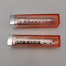 Set Of 2-MAYBELLINE Color Whisper Lip Color Lipstick 005 Peach Punch New - £9.43 GBP