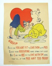 Vintage Vinegar Valentine Gossip Penny Dreadful Sarcasm Insult Poem Ephemera - £7.85 GBP