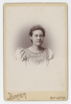 Antique Circa 1880s Cabinet Card Beautiful Woman in Dress Duryea Brooklyn, NY - £7.46 GBP