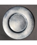 Pier 1 Silver Metallic Leaf 13&quot; Heavy Ceramic Charger Plates NWT New Lot 3 - £74.75 GBP