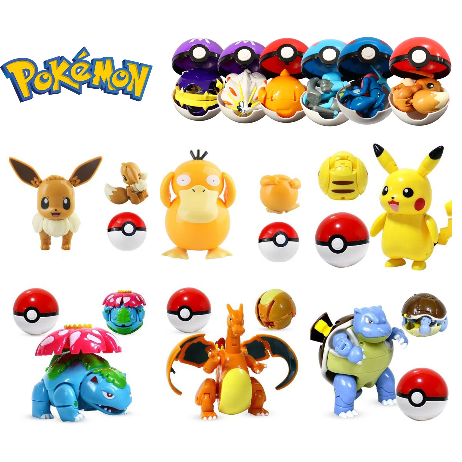 8 Styles Pokemon Figures Toys Variant Ball Model Pikachu Lucario Pocket Monsters - £29.00 GBP+