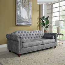 Classic Traditional Living Room Upholstered Sofa with high-tech Fabric S... - $374.04