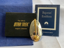 1995 Sterling Silver The Franklin Mint Star Trek Bajoran Emblem 19.74g Badge - £39.52 GBP