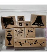 Stampin Up 2005 FLOWER FILLED Set of 9 Rubber Stamps - £7.45 GBP
