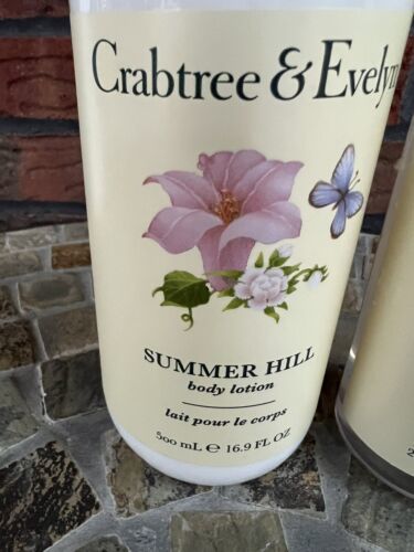 2 Crabtree & Evelyn Summer Hill 16.9 Oz Body Lotion 8.1 Oz Soothing Body Mist - $33.25