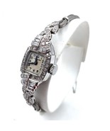 Pre-Owned Hamilton Diamond and Platinum Dress Art Deco Watch - £3,403.64 GBP