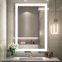 Ftoti 36 X 24 Inch Led Bathroom Mirror For Vanity, Frameless Bathroom Mirror - £134.93 GBP