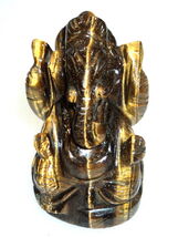Lord Ganesha InNatural Tiger Eye Gemstone - 231 gm - $130.61 CAD