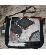 Myra Bag #5272 Hairon, Embossed Leather, Rug, Canvas 10.5&quot;x3.5&quot;x10&quot; Many... - £55.55 GBP