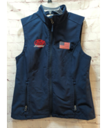 Port Authority Soft Shell Fleece lined Vest Men Large USA Shooting Flag ... - $20.78