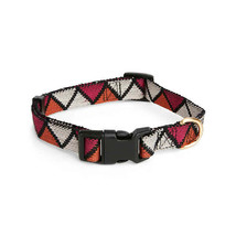 YOULY The Wanderer Red &amp; Orange Patterned Dog Collar, Medium - $19.56 CAD