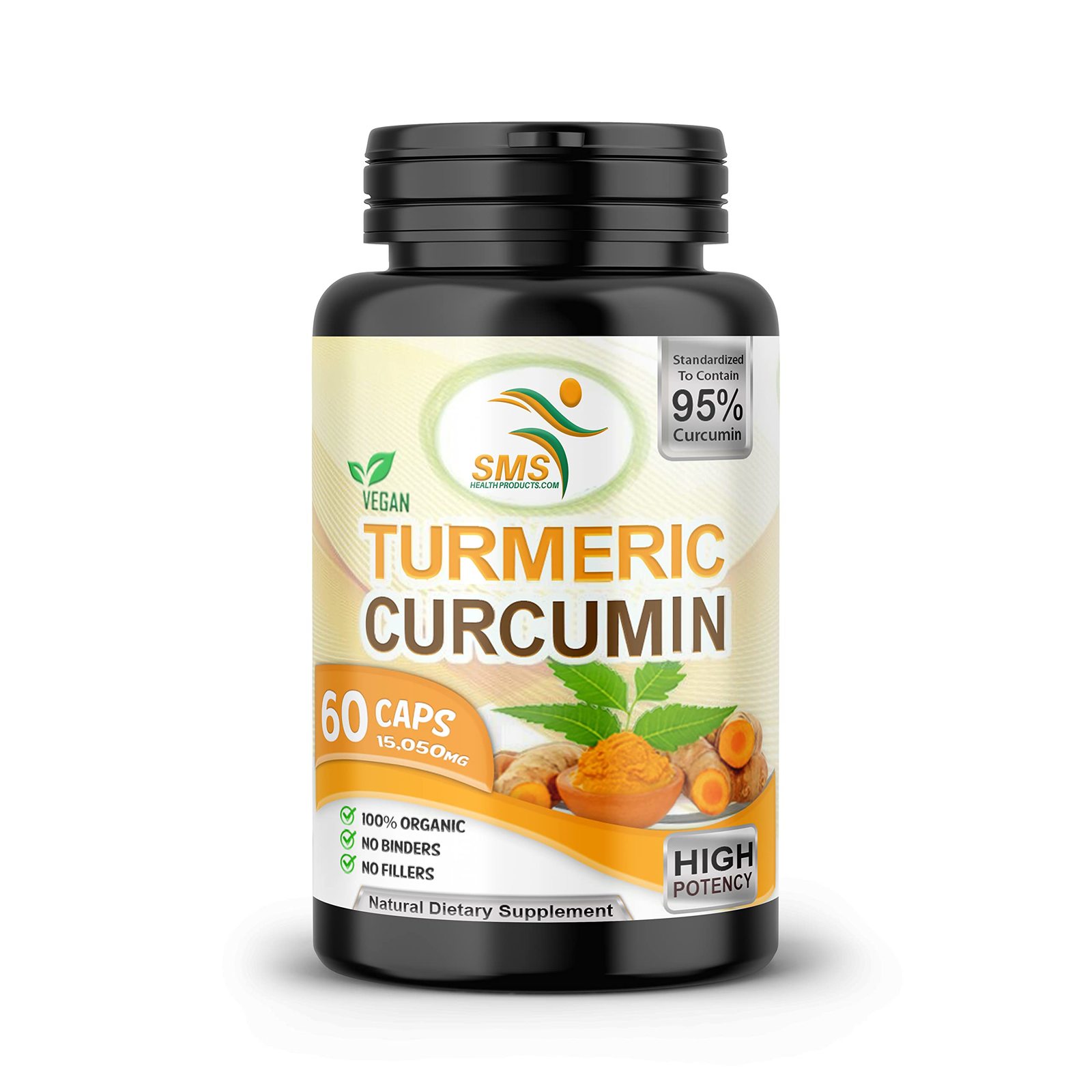 Pure Turmeric Curcumin 1000 mg Black Pepper Extract 95% CURCUMINOIDS,Non... - $13.99