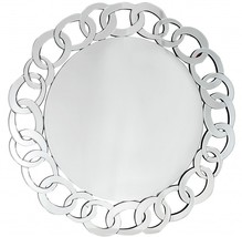 39" Clear Round Glass Framed Accent Mirror - $12,638.52 MXN