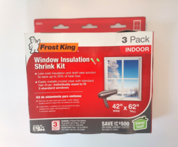 Frost King V73/3 Indoor Window Insulation Shrink  Kit, 42&quot; x 62&quot; -3 pack... - $13.85