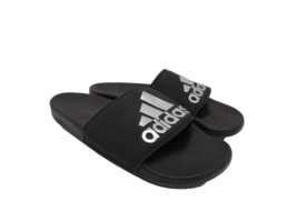 adidas Women&#39;s Adilette Comfort Slide Sandals G28386 Black/Silver Size 6M - $28.49
