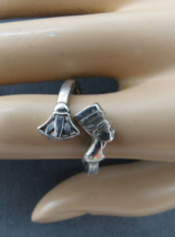 Vintage Ring Sterling Silver Egyptian Queen Nefertiti Bypass 3.64 Grams Size 9 - £31.41 GBP