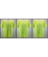 Lot of 3 Hanes ComfortBlend Lightweight Neon Yellow T-Shirts Medium - £7.77 GBP