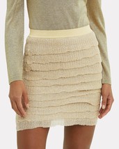 Missoni Tiered Ruffle Gold Metallic Knit Mini Skirt sz 42 $755 NWT - $3,155.94 MXN