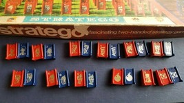 One Replacement Stratego Game Piece Red Or Blue You Pick Milton Bradley 1970 - £0.75 GBP