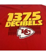 Kansas City Chiefs T Shirt Mens L Red 137.5 Decibels Graphic Loudest Sta... - £18.36 GBP