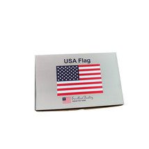 USA American 3&#39;x5&#39;  Embroidered &amp; Sewn Gift Boxed Flag 100% Organic Hemp - £38.36 GBP