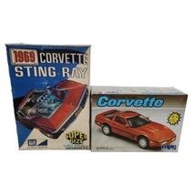  Lot 2 MPC 1969 Corvette Sting Ray Super Size Model Car Kit 1/20 Scale 2... - £64.10 GBP