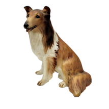 Vintage Collie Lassie Dog Figurine HOMCO Masterpiece Porcelain 1986 Matt... - $32.97