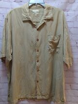 Joseph &amp; Feiss 100% Silk Button Up Camp Shirt XL Short Sleeve Hawaiian p... - $10.79