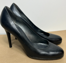Stuart Weitzman Womens Leather Round Toe Leather Black Heels Platform Size 11 M - £28.33 GBP